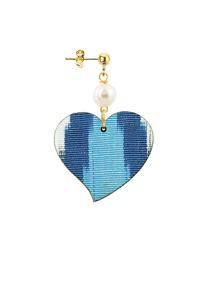 Orecchino Cuore Grande Perla - Lebole Maison