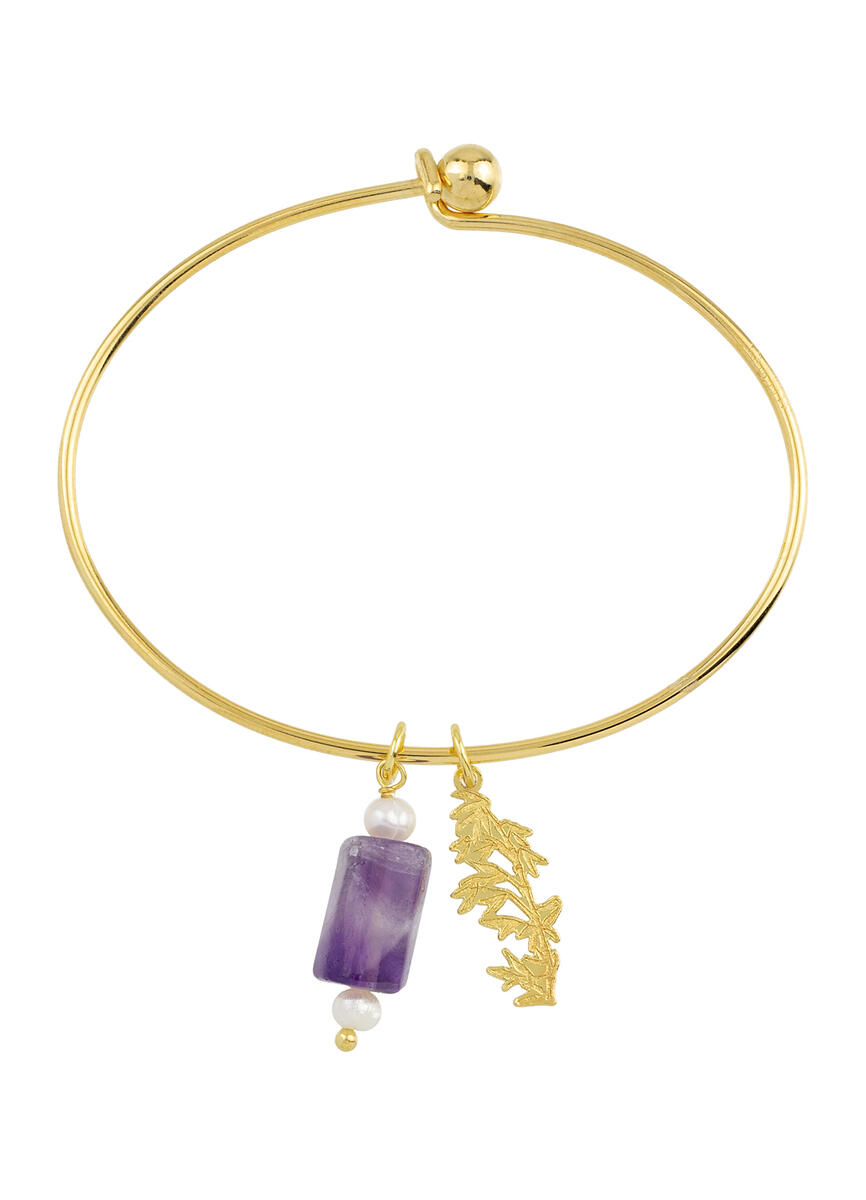 Purple Bamboo Rigid Bracelet - Lebole Maison