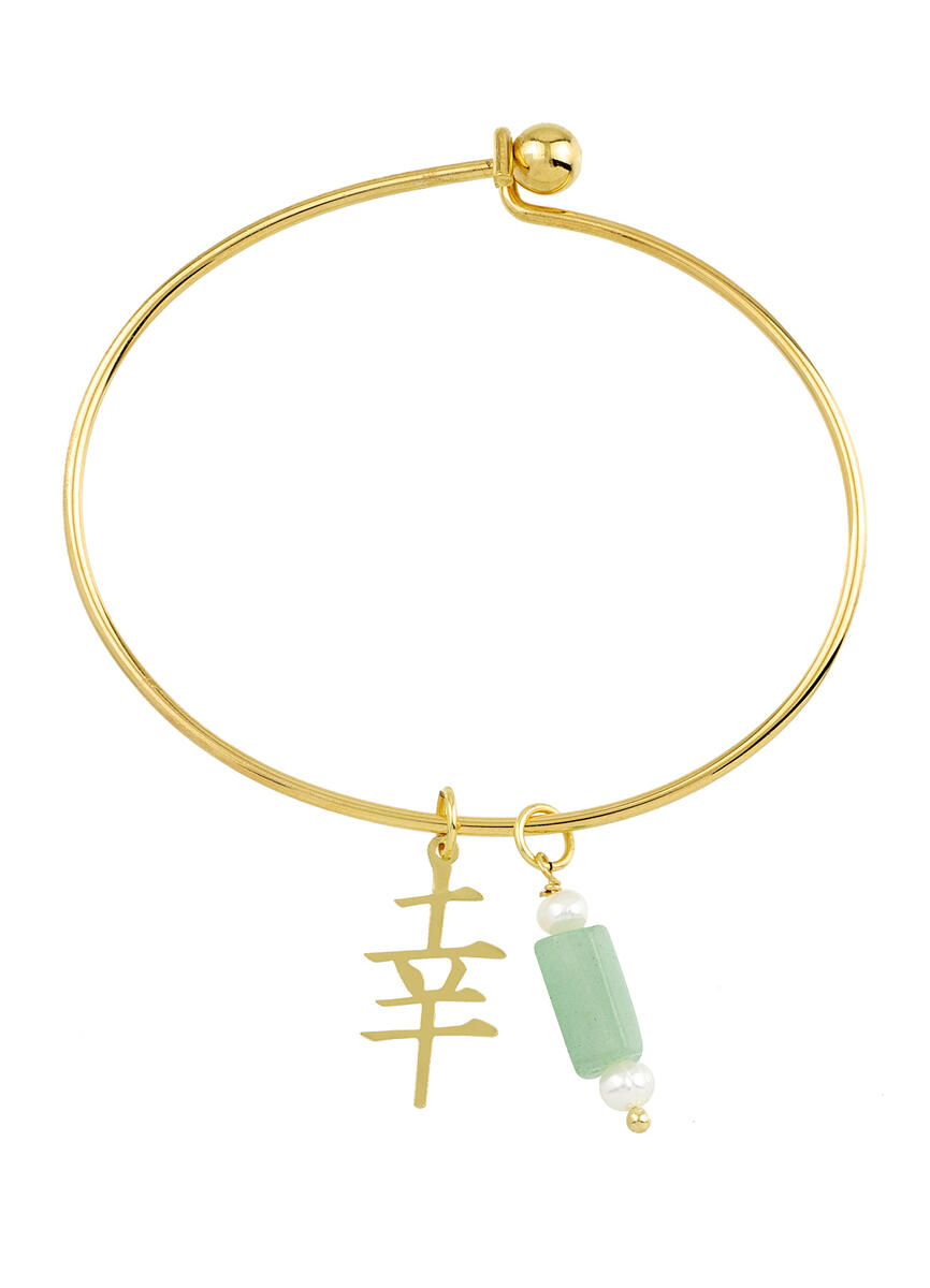 Green Luck Rigid Bracelet - Lebole Maison