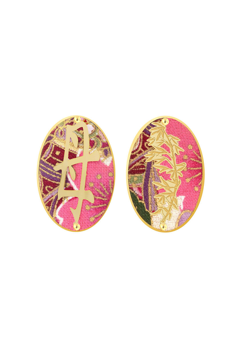 Orecchini Mamma Clips Ovale Rosa - Lebole Maison