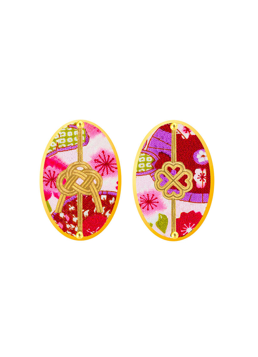 Orecchini Quadrifoglio E Nodo Fucsia - Lebole Maison