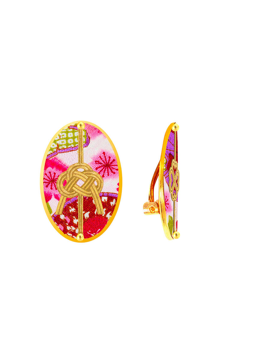 Orecchini Quadrifoglio E Nodo Fucsia - Lebole Maison