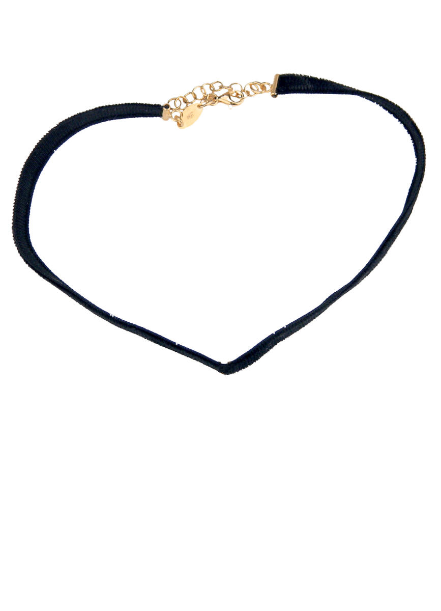 Collar In Black Velvet - Lebole Maison