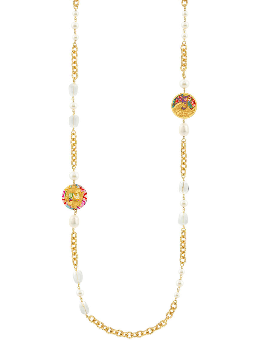 Collana Lebolina Carpe E Onda Perla - Lebole Maison