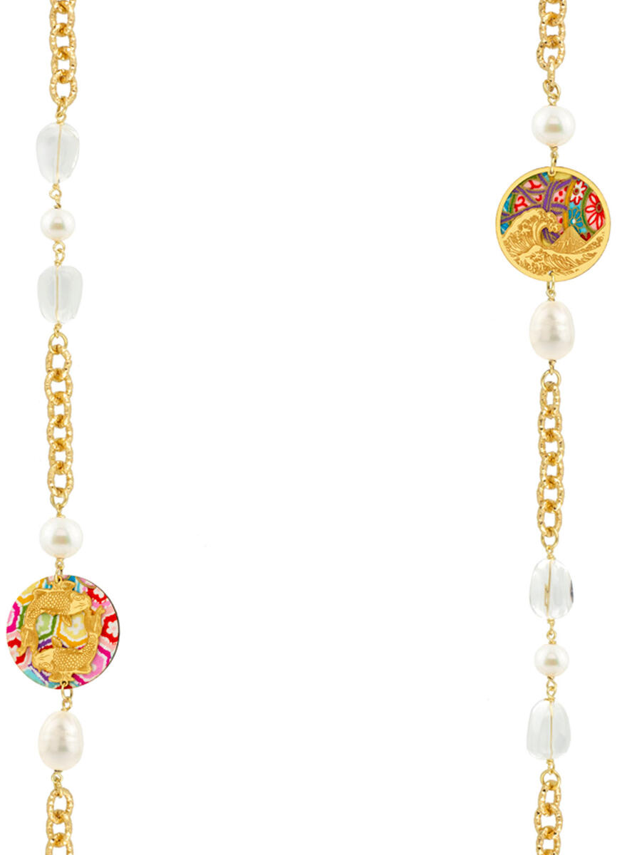 Collana Lebolina Carpe E Onda Perla - Lebole Maison