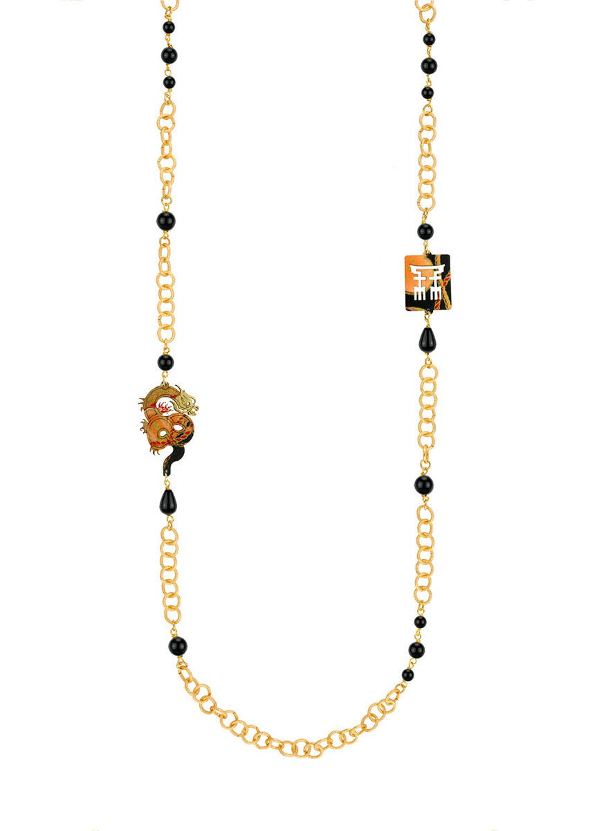 Collana Lebolina Drago Nero - Lebole Maison