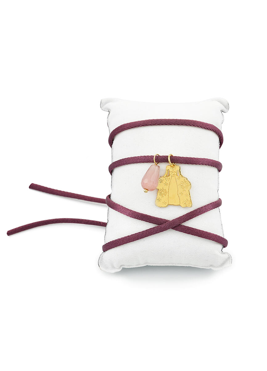 Purple Lady Fabric Bracelet - Lebole Maison