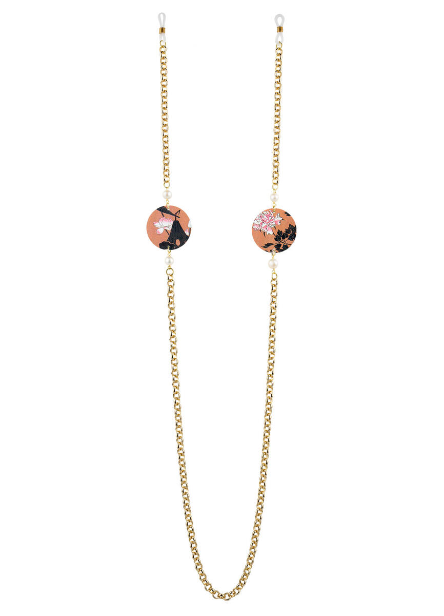 Catena Per Occhiali Fiore Bianco Piccolo Perla - Lebole Maison