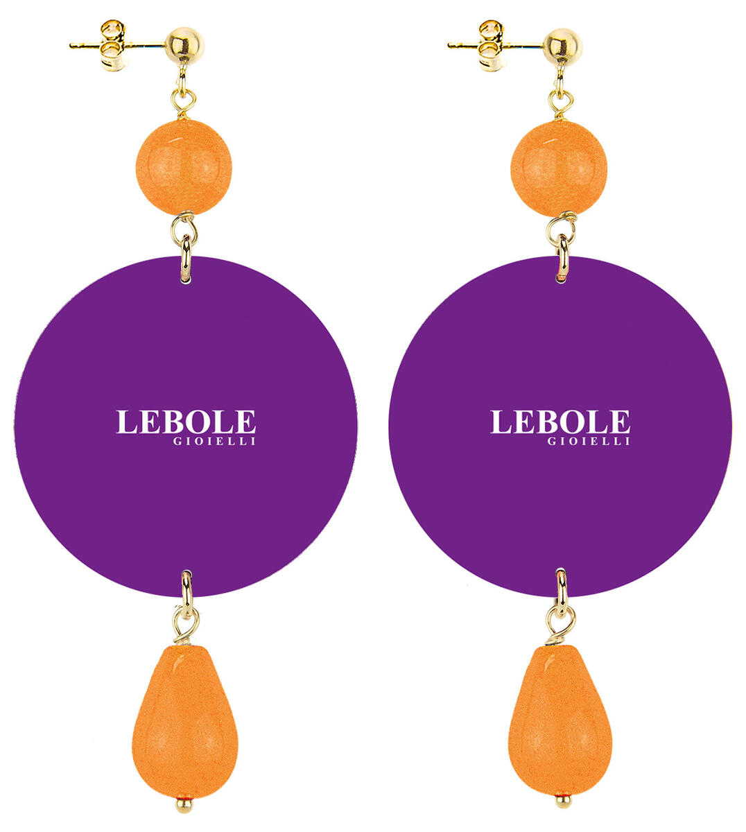 Orecchini Farfalla Classico Arancione - Lebole Maison