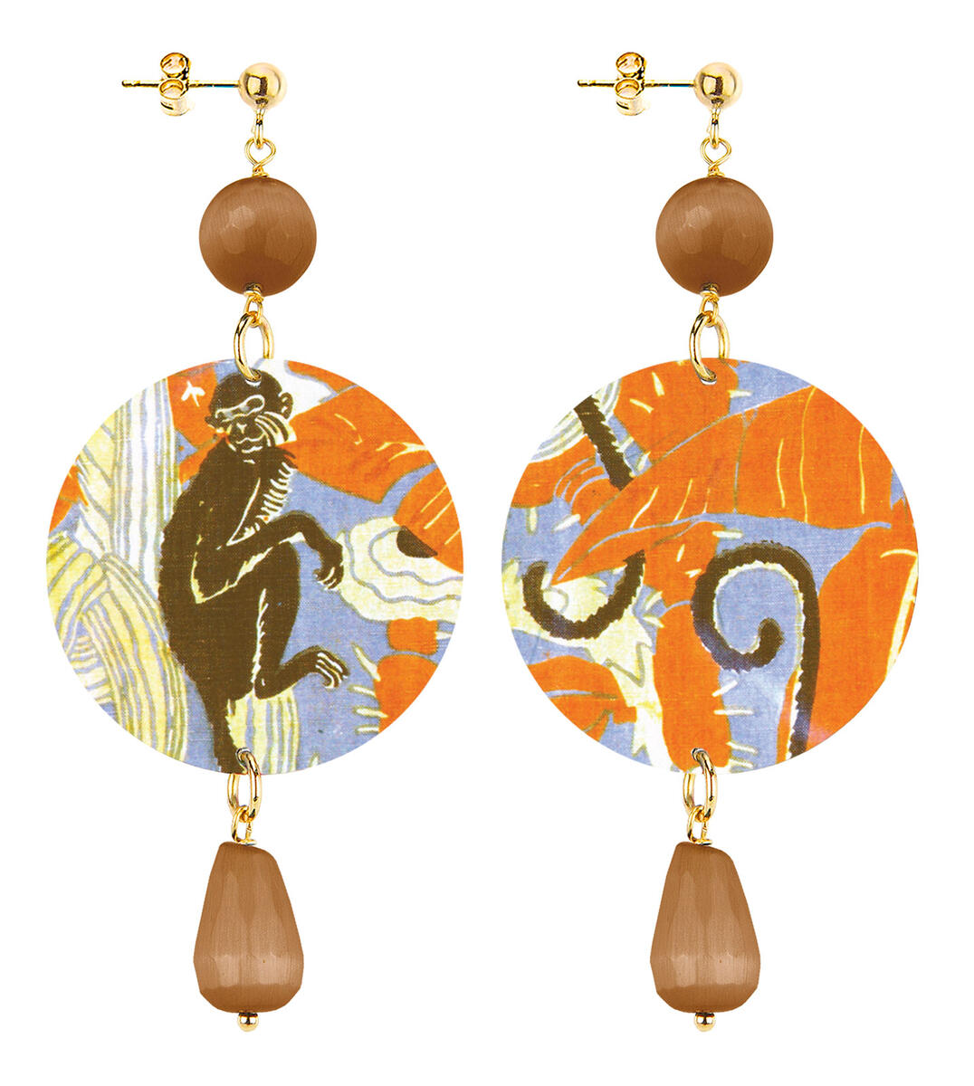 Orecchini Scimmia Classico Marrone - Lebole Maison