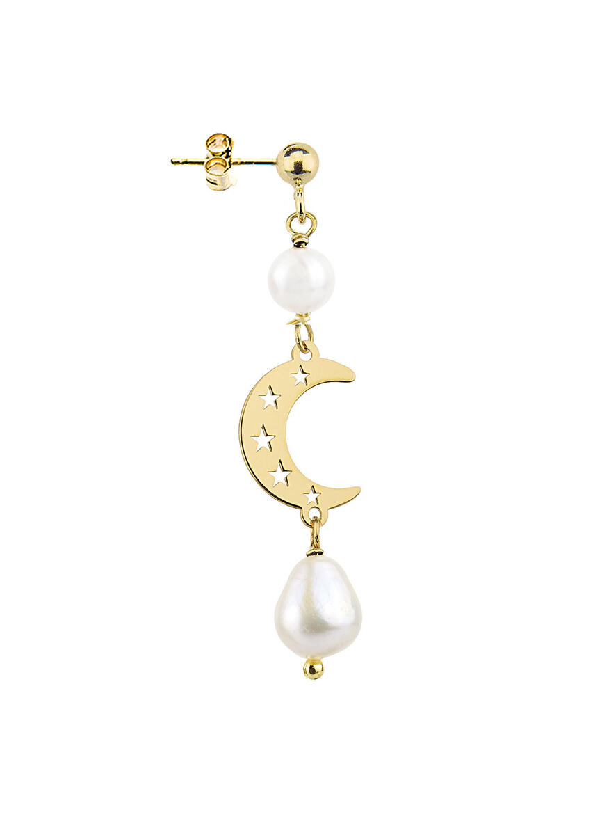 Moon Mini Pearl Earring - Lebole Maison