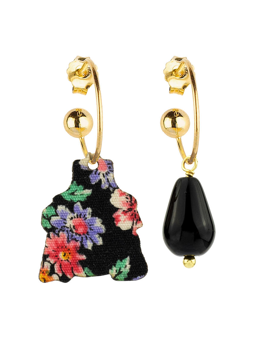 Black Lady Hoop Earrings - Lebole Maison