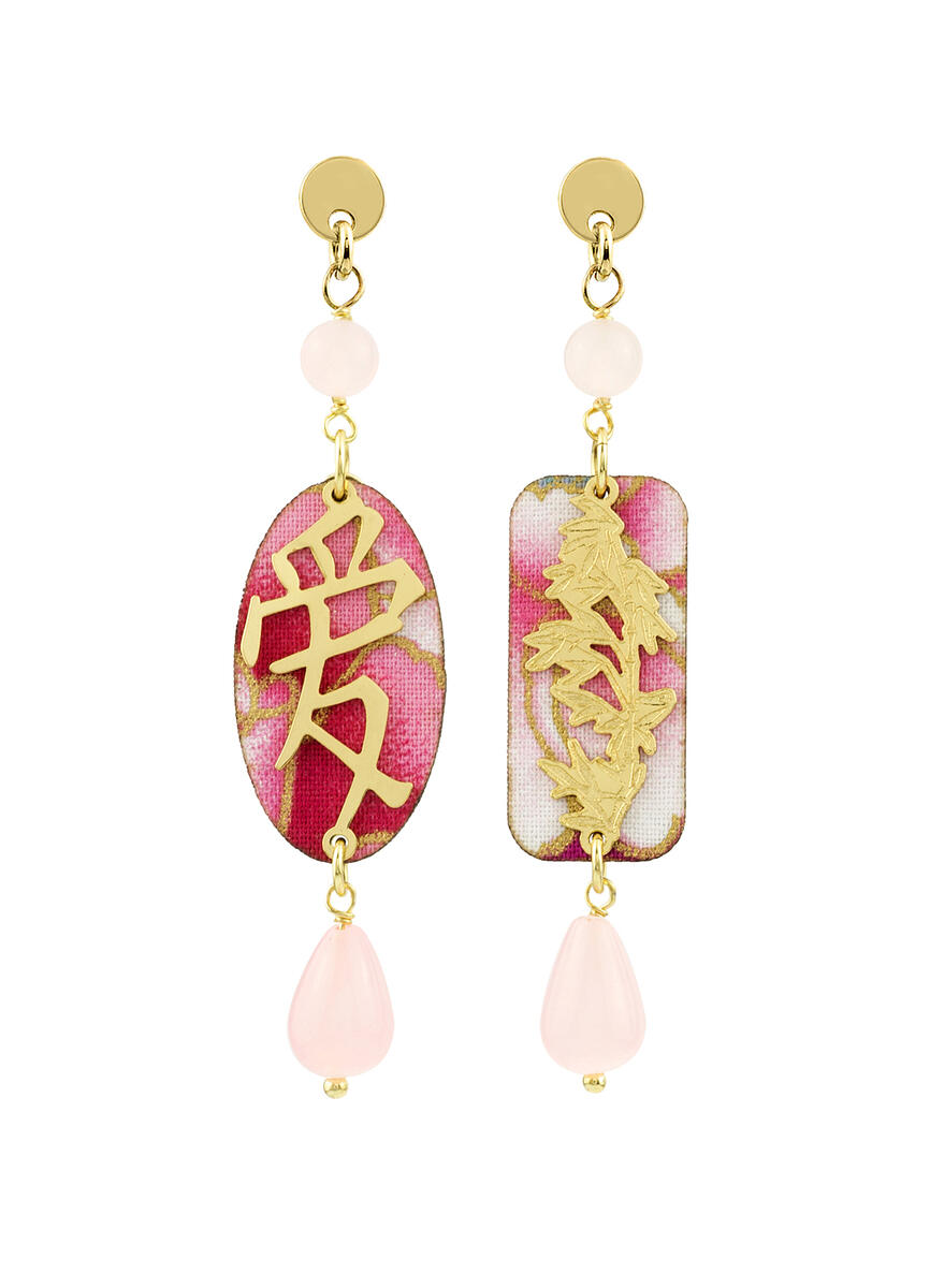 Orecchini Amore Mini Rosa - Lebole Maison