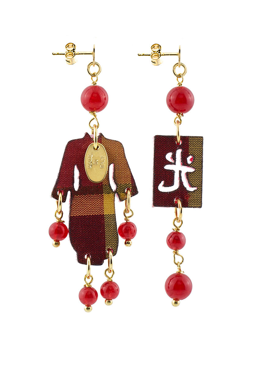 Orecchini Kimono Plexi Mini Rubino - Lebole Maison