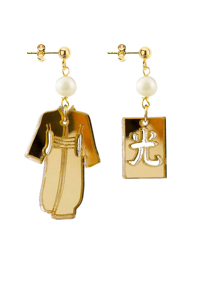 Orecchini Kimono Plexi Mini Oro - Lebole Maison
