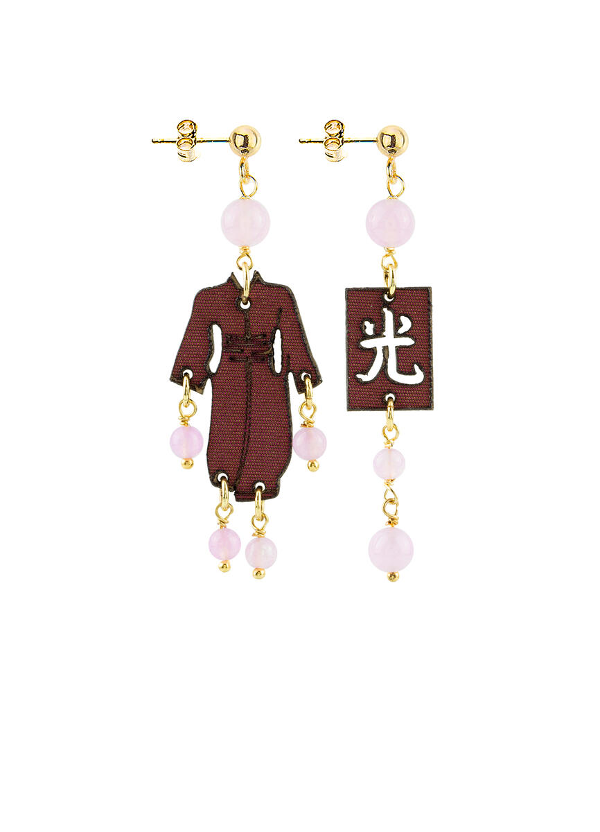 Orecchini Kimono Mini Fucsia Rosa - Lebole Maison
