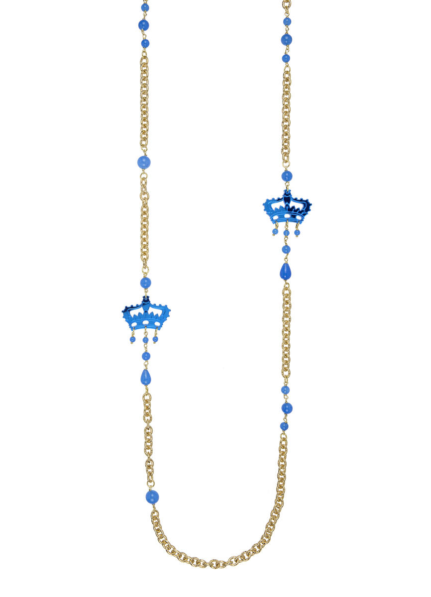 Kaguya Crown Light Blue Plexi Necklace - Lebole Maison