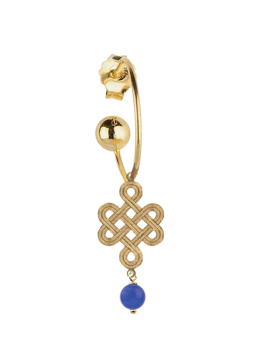 Blue Infinity Hoop Earring - Lebole Maison