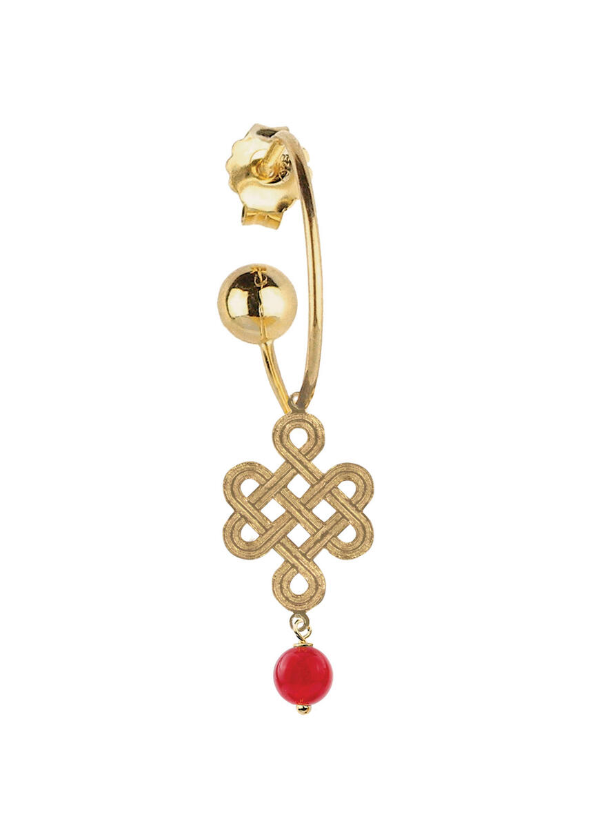 Ruby Infinity Hoop Earring - Lebole Maison