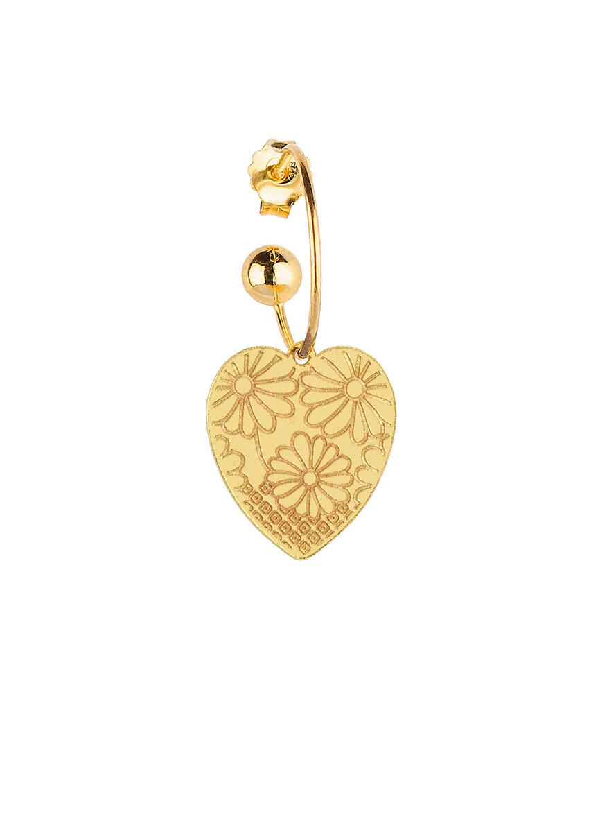 Large Heart Hoop Earring - Lebole Maison
