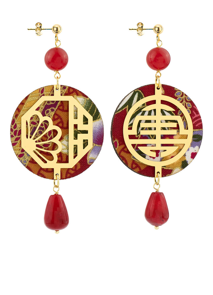 Shou Ruby Earrings - Lebole Maison