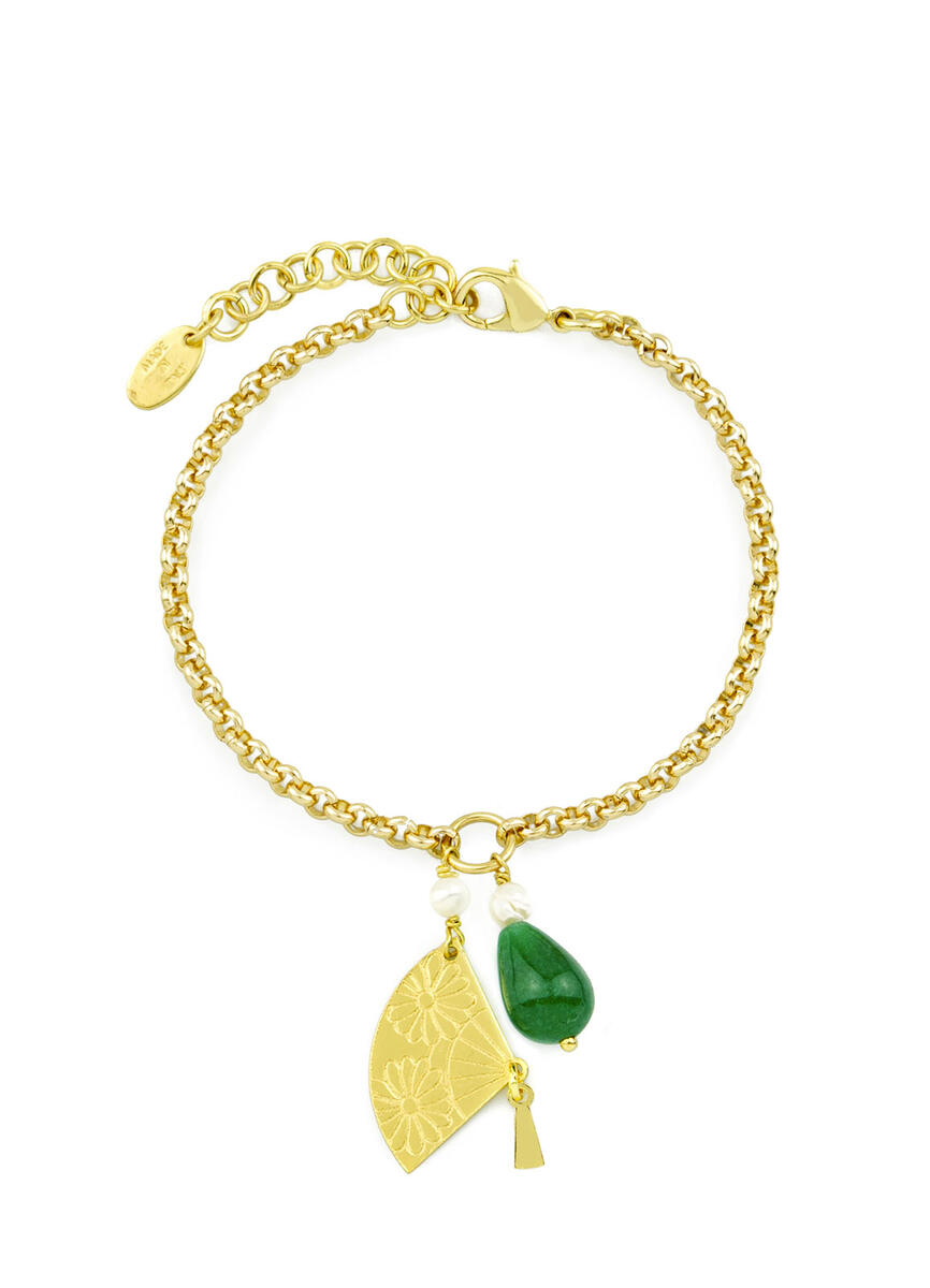 Green Fan Bracelet - Lebole Maison