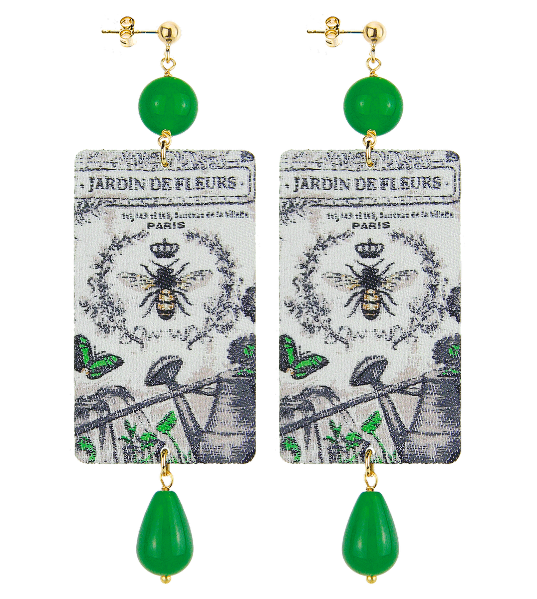 Orecchini Ape E Annaffiatoio Classico Verde - Lebole Maison