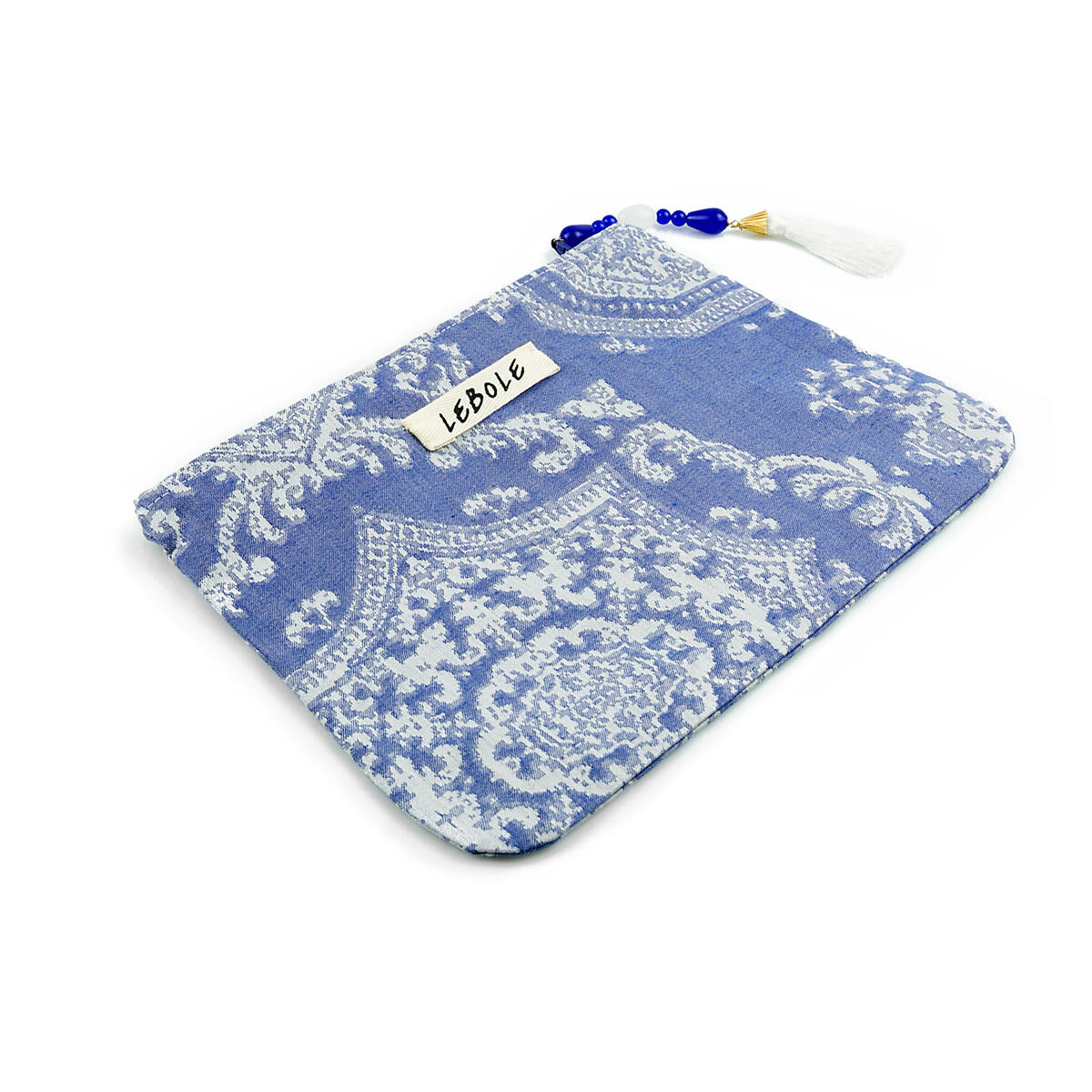 Blue Fabric Clutch Bag - Lebole Maison