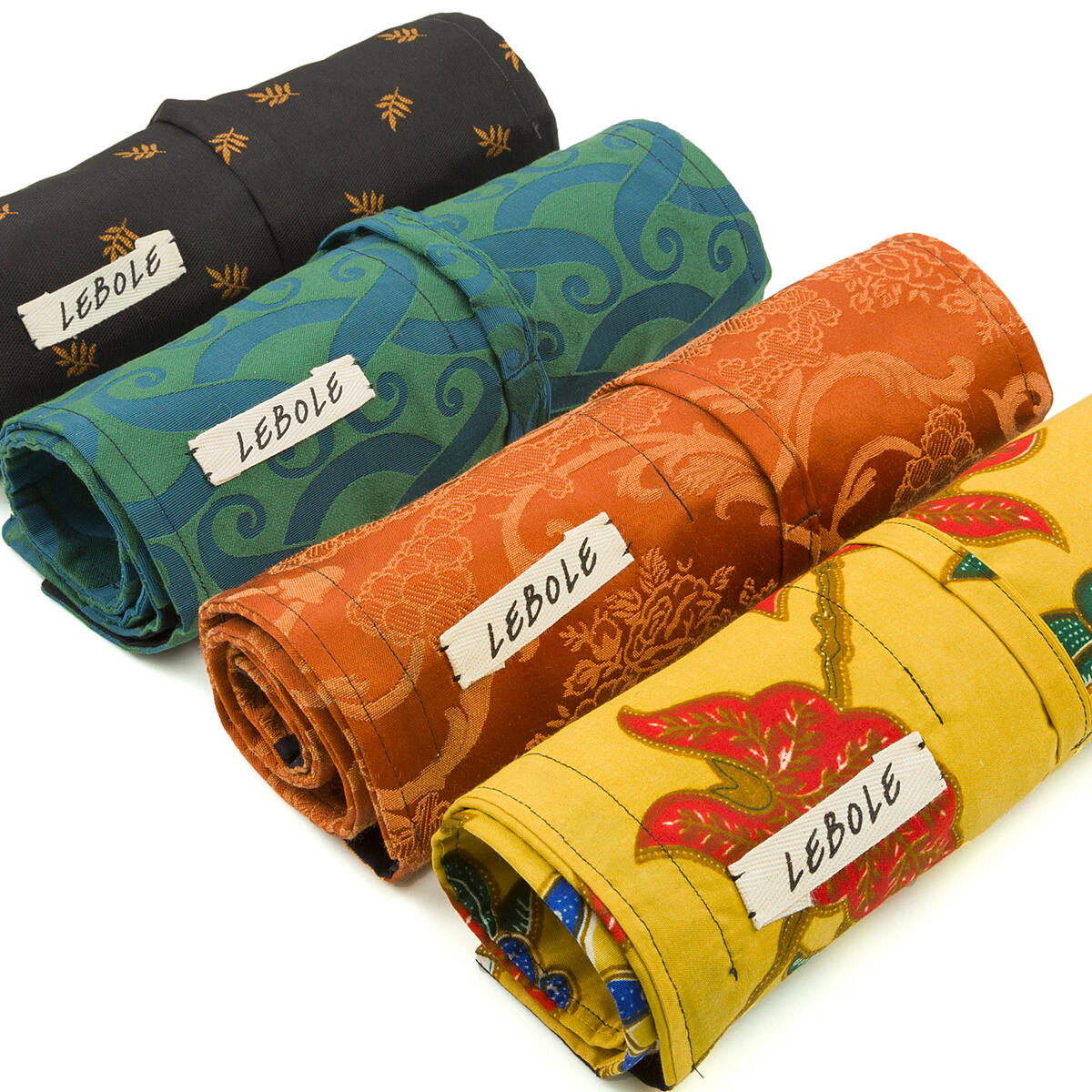 Large Blue Jewelry Box Fabric Roll - Lebole Maison