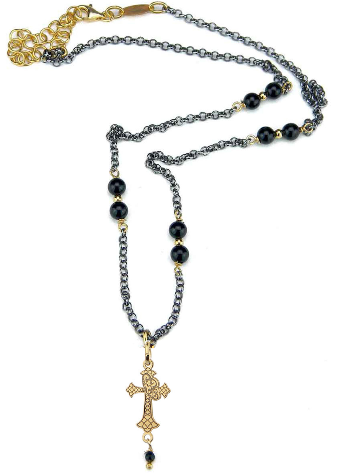 Collana Croce Nero, Collane in Argento