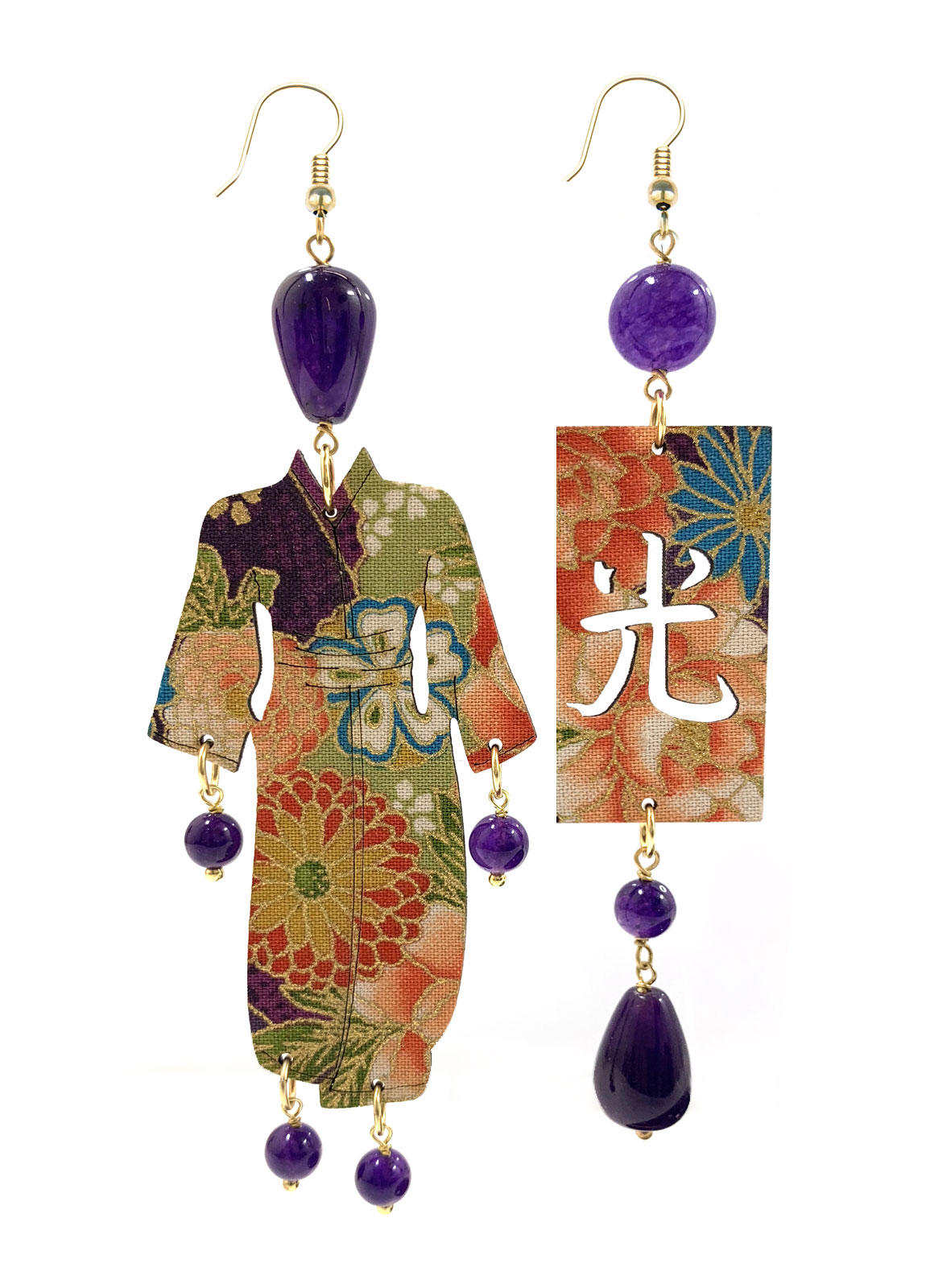 Big shop purple earrings
