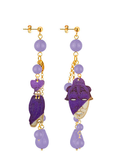 Lilac Tuft Pagne Earrings - Lebole Maison