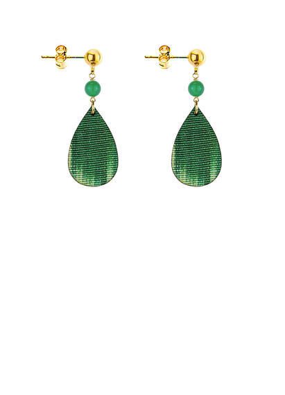 Orecchini Goccia Piccolo Verde - Lebole Maison
