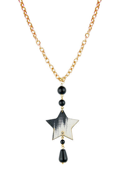 Collana Stella Nero - Lebole Maison