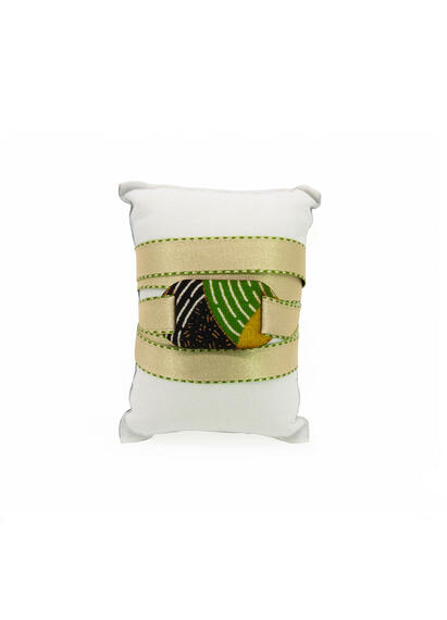 Bracciale Tessuto Kimono Piccolo Verde Chiaro - Lebole Maison