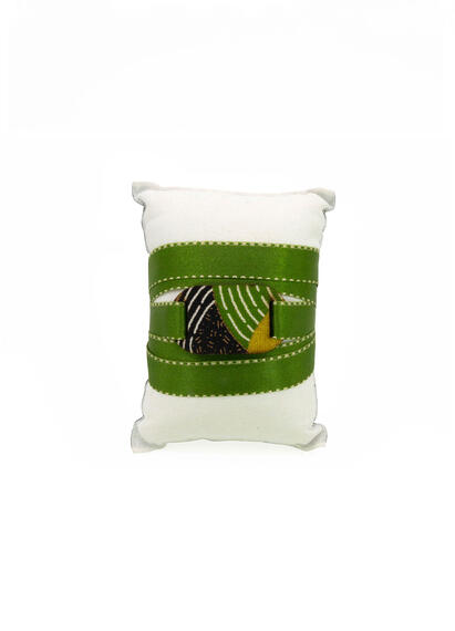 Bracciale Tessuto Kimono Piccolo Verde - Lebole Maison