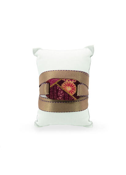 Bracciale Tessuto Kimono Piccolo Beige - Lebole Maison