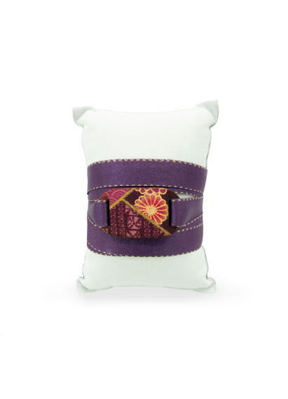 Bracciale Tessuto Kimono Piccolo Viola - Lebole Maison
