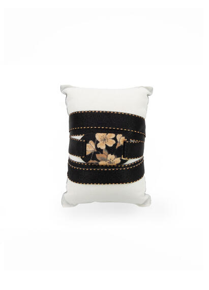 Bracciale Tessuto Kimono Piccolo Nero - Lebole Maison