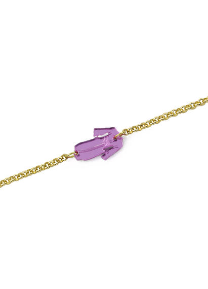 Fuchsia Plexi Kimono Bracelet - Lebole Maison