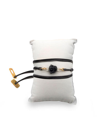 Bracciale Buddha Nero Grigio E Nero - Lebole Maison