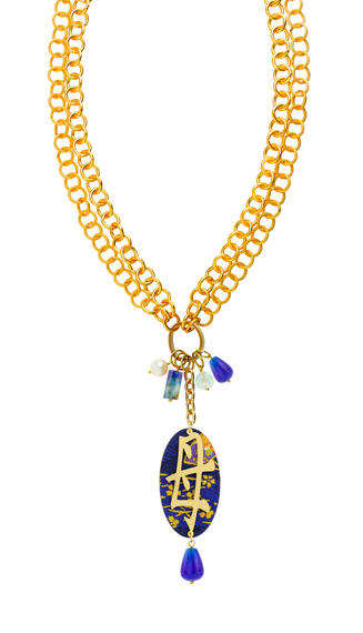 Collana Doppia Kanji Mamma Blu - Lebole Maison