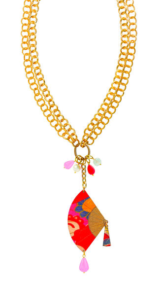 Collana Doppia Rosa Fluo - Lebole Maison