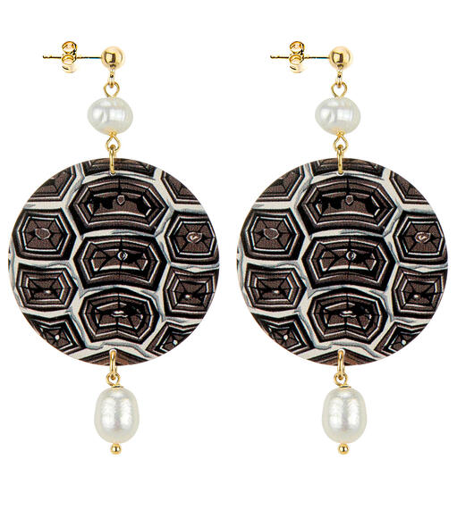 Classic Pearl Tortoiseshell Earrings - Lebole Maison