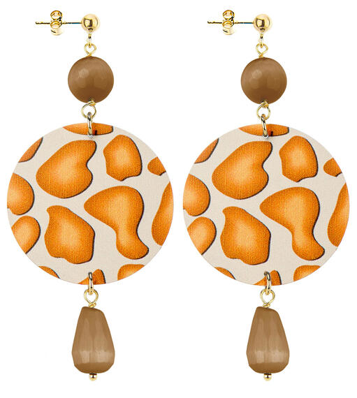 Classic Brown Spotted Earrings - Lebole Maison