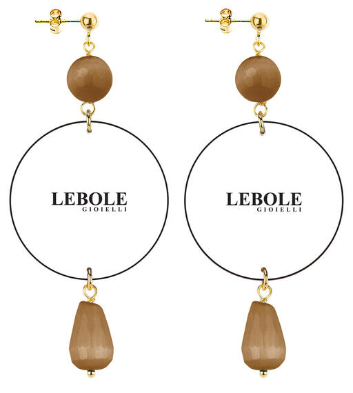 Classic Brown Spotted Earrings - Lebole Maison