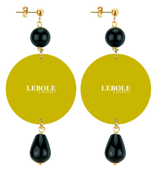 Classic Black White Camellia Earrings - Lebole Maison