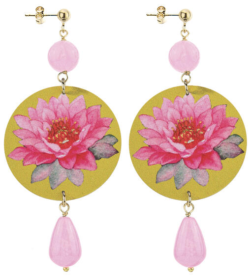 Orecchini Ninfea Classico Rosa Fluo - Lebole Maison