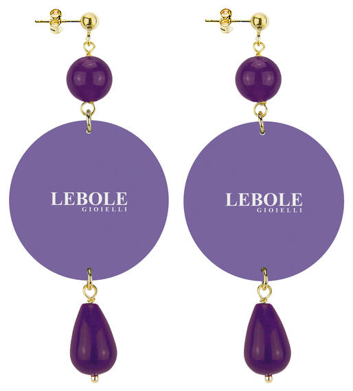 Cuvee Classic Purple Butterfly Earrings - Lebole Maison