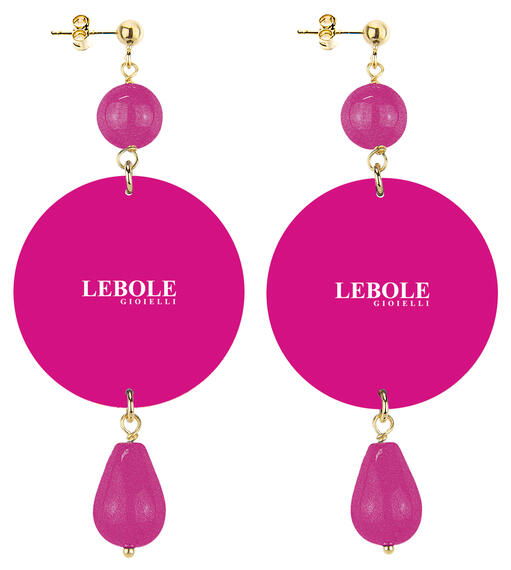 Classic Fuchsia Cuvee Butterfly Earrings - Lebole Maison